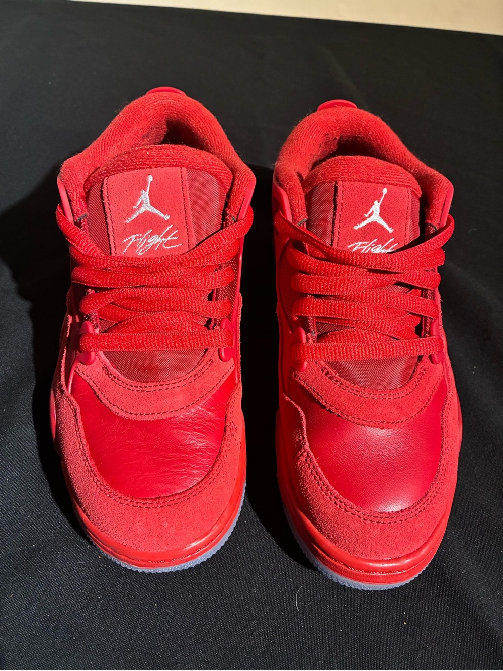 Jordan Kids Red Low-Top Flight Sneakers